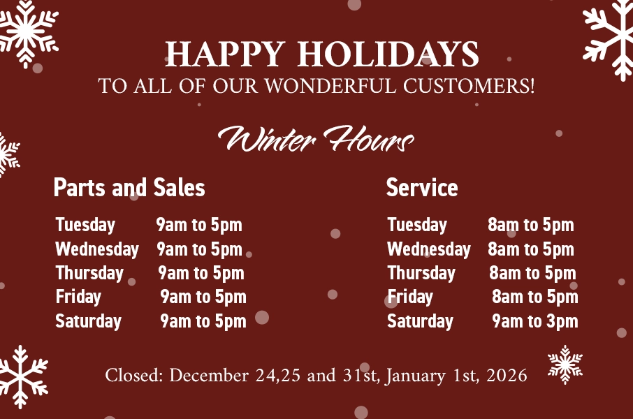 CalMoto Winter Hours